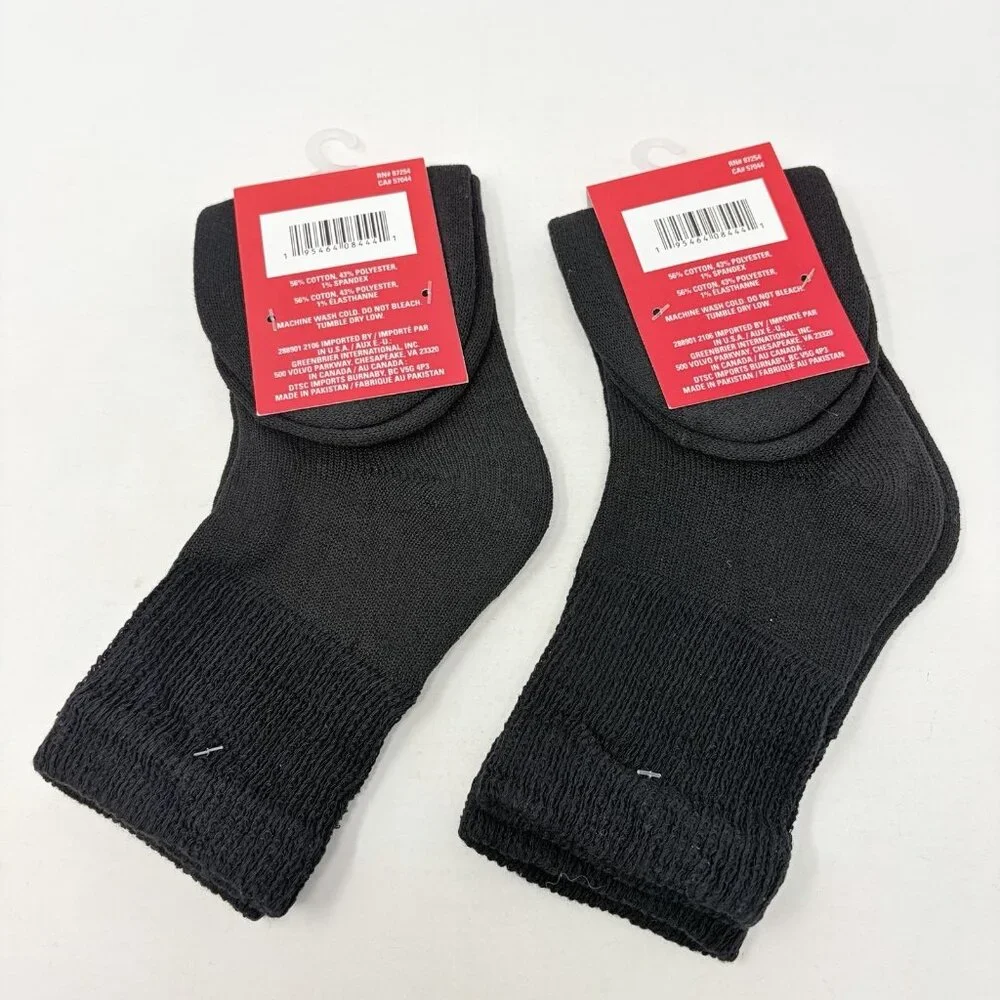 Diabetic Socks for Women 2 Pack Non-Binding Cushioned Sole Shoe Size 5-9‎ 2249